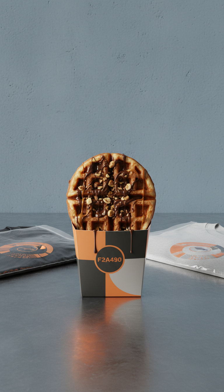 Gourmet Waffle in Branded Container